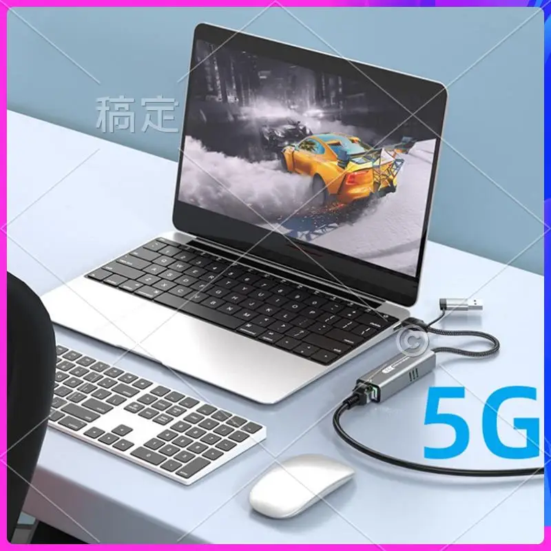 

ABT-USB 3.2 To 5Gbps Ethernet Adapter RTL8157 5000Mbps RJ45 Network Converter For Laptop Support 5G,2.5G,1G,100Mbps