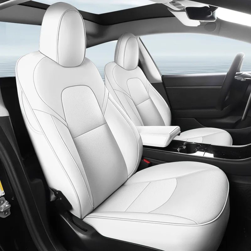 

For Tesla Model 3 2018-2023 Car Seat Cover Nappa Leather & 8 Grade Anti Fouling Wholesale Price Interior Accessories