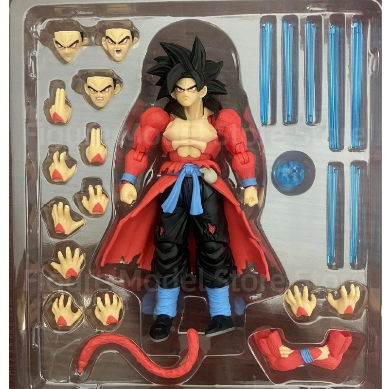 In Stock Demoniacal Fit Dragon Ball SHF Super Saiyan 4 GT SSJ4 Untamed Power Time Ranger Son Goku Anime Action Figure Model Toys