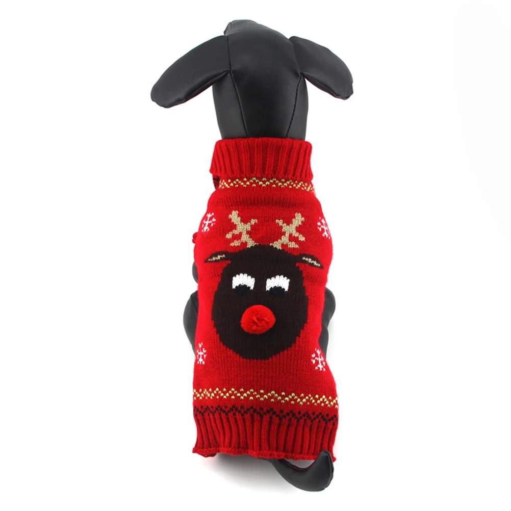 

Pet Sweater Sweater Clothes Small Puppy Christmas Pet Christmas Clothes Jumper Outfits Warm Furry Deer Holiday Style