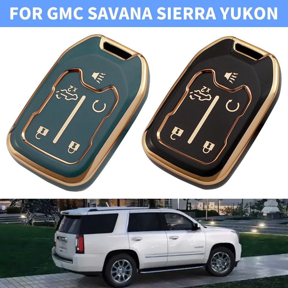 5 Button TPU Remote Key Fob Cover Case Holder Shell for GMC Savana Sierra Yukon Car Key Cover