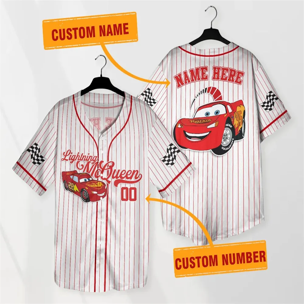 

Potdemiel Personalized Hello 2025 Baseball Jersey Custom Name Disney Character Baseball Shirt Hello Kitty Fans Shirt