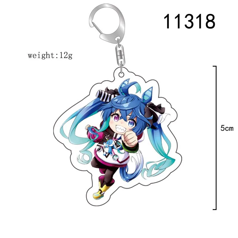 1/8 Stück/Set Uma Musume Pretty Derby Acryl-Schlüsselanhänger Chibi-Figur Schlüsselring Doppelseitiger Taschenanhänger Niedlicher Anime-Cartoon-Schlüsselanhänger – Detail 3