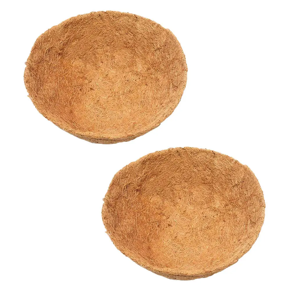 2Pcs 45Cm Half-Ball Coconut Fiber Flowerpot Liner Mat Natural Latex Breathable Hydrophobic Plant Pot Cushion for