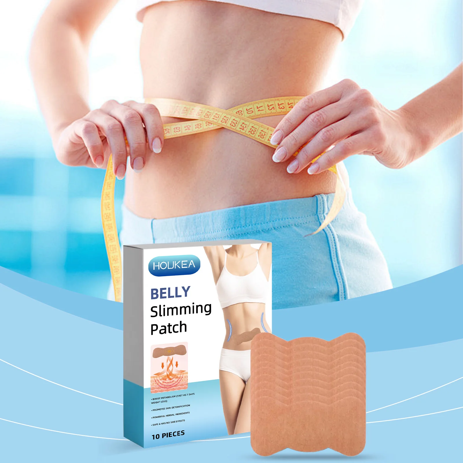 Belly Slimming Patch Weight Loss Slimming Sticker Boost Body Metabolism Reduce Abdominal Fat Relieve Edema Firm Skin Elasticity