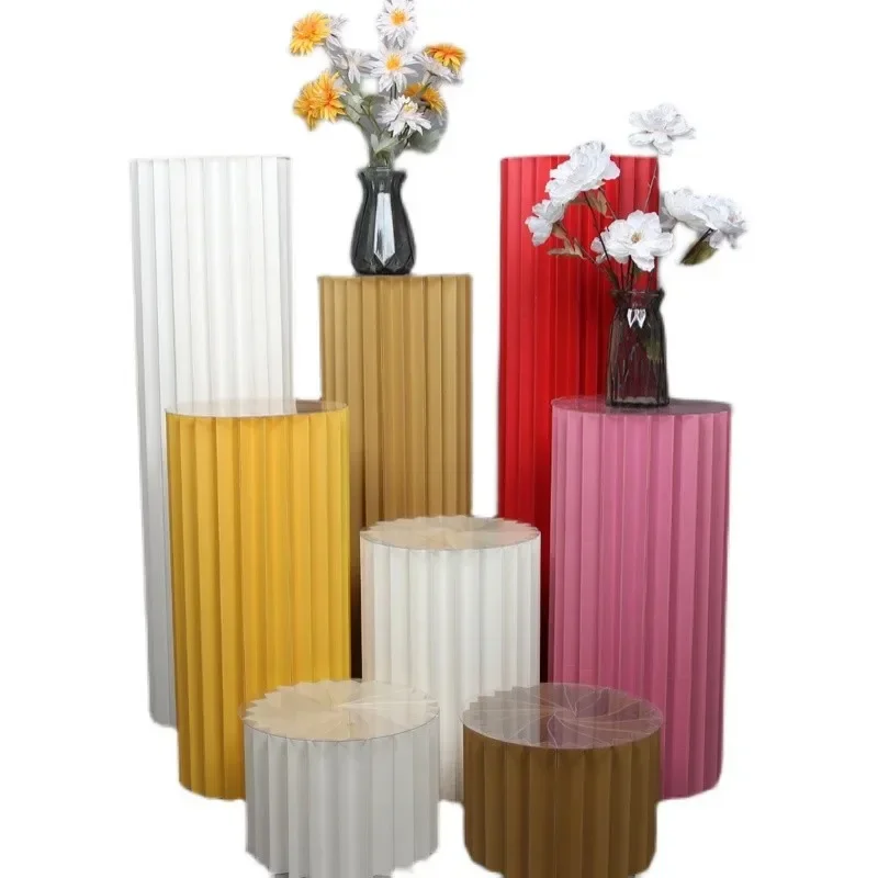 

Wedding Round Folding Support Frame Roman Column Dessert Table Event Celebration Decoration Layout Window Arrangement