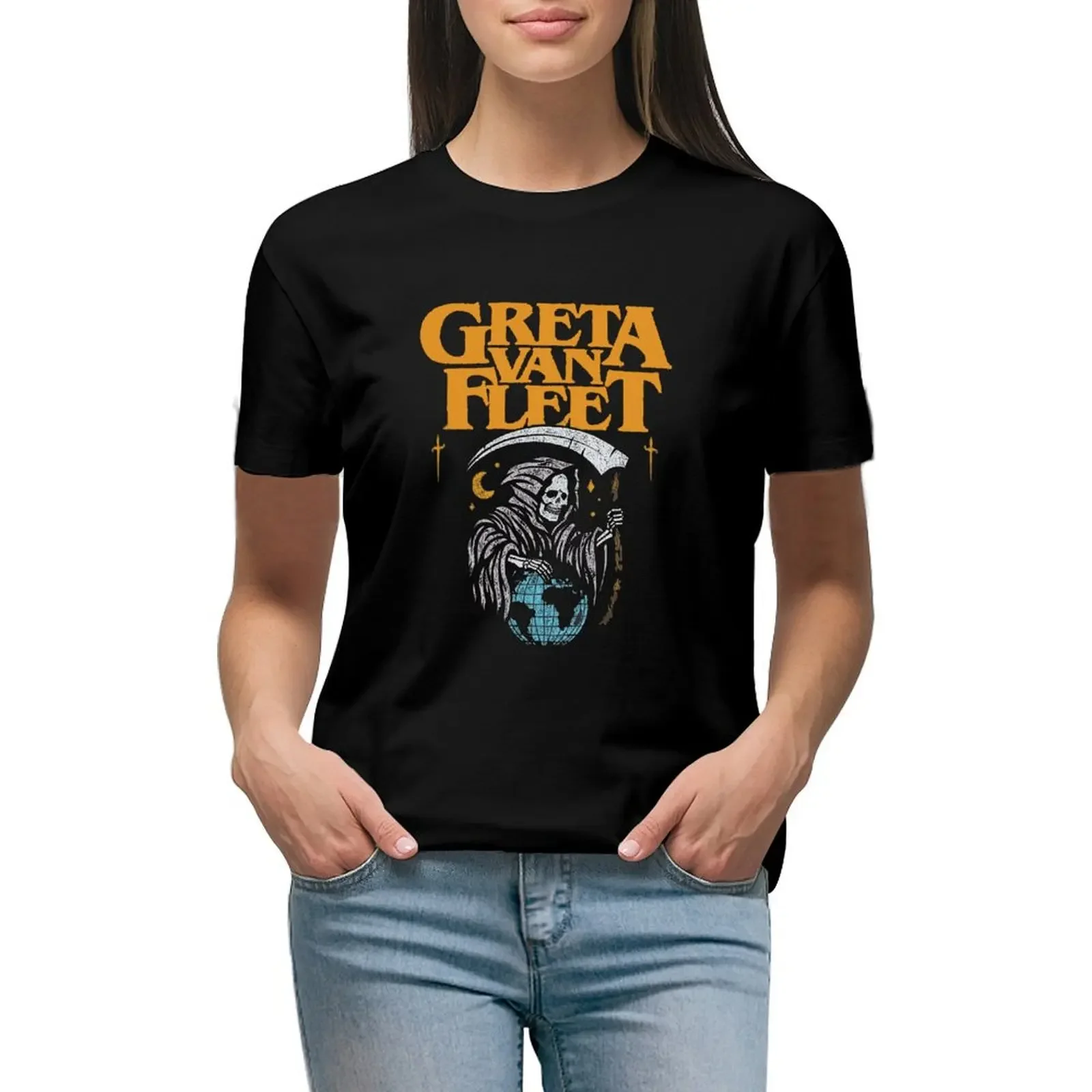 

Greeta van fleet4 Greta Van Fleet Shirt, Retro Musical Greta Fleet Rock Band Boho Vintage Musician Retro Greta Fleet T-s T-Shirt