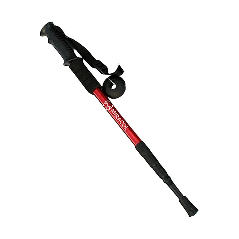 

MIRACOL Aluminum Alloy Shock Absorber T-Handle Mountaineering Stick Trekking Poles, Portable, Adjustable Hand Walking Cane