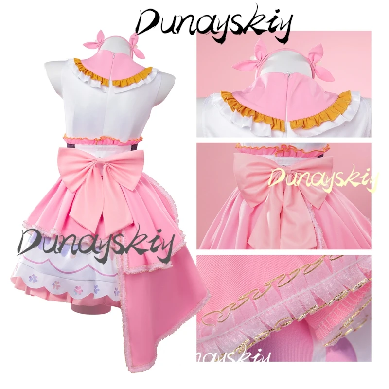 أنيمي لعبة Pjsk المزيد من القفز تأثيري موموي ايري تأثيري حلي شعر مستعار ملابس حفلات الهالوين للنساء فتاة الزي المخصص