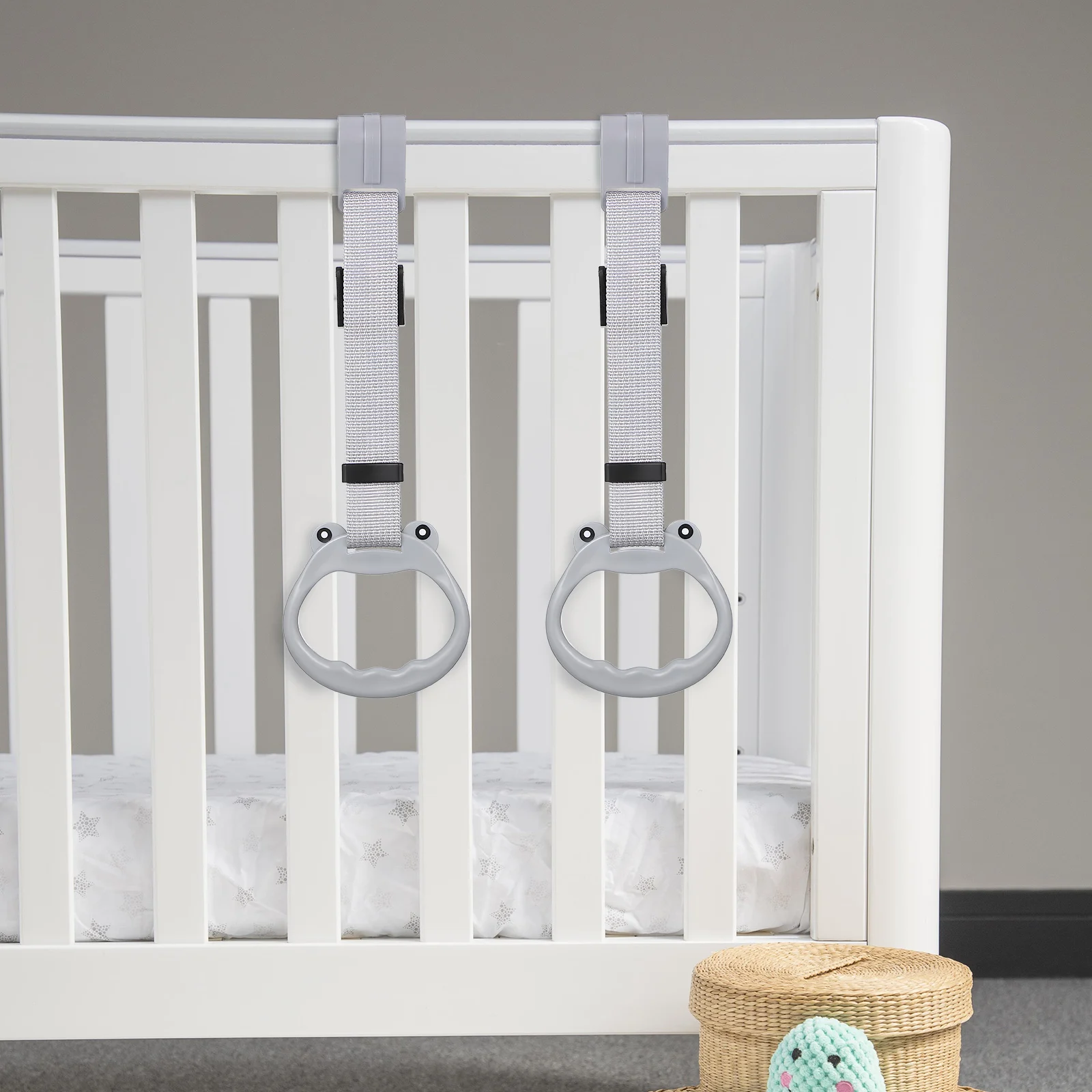 

2 pcs Pull Up Rings Adjustable Handles For Toddler Walking Assistant Learning Standing Exercise