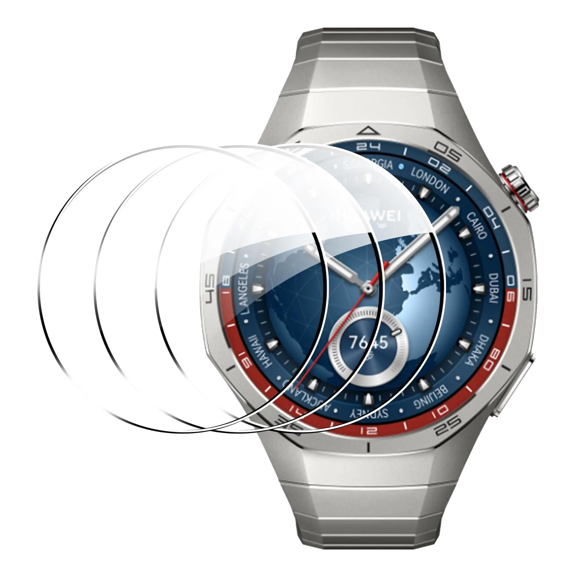 2.5D กระจกนิรภัยป้องกันหน้าจอสําหรับ Huawei Watch GT 5 / GT5 Pro 46 มม.42 มม.41 มม.ป้องกันรอยขีดข่วนฟิล์มอุปกรณ์เสริม