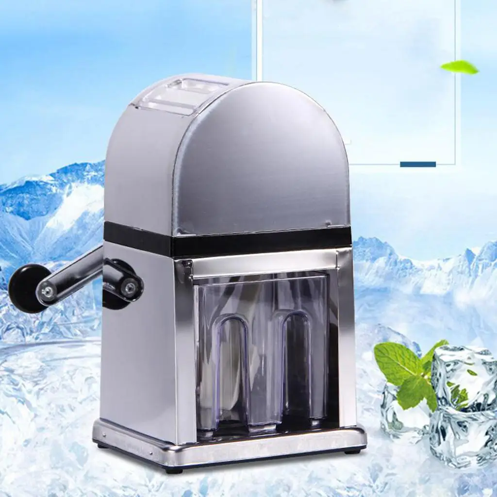 

Multifunction Manual Ice Crusher Mini Ice Shaver Snow Cone Maker Machine DIY