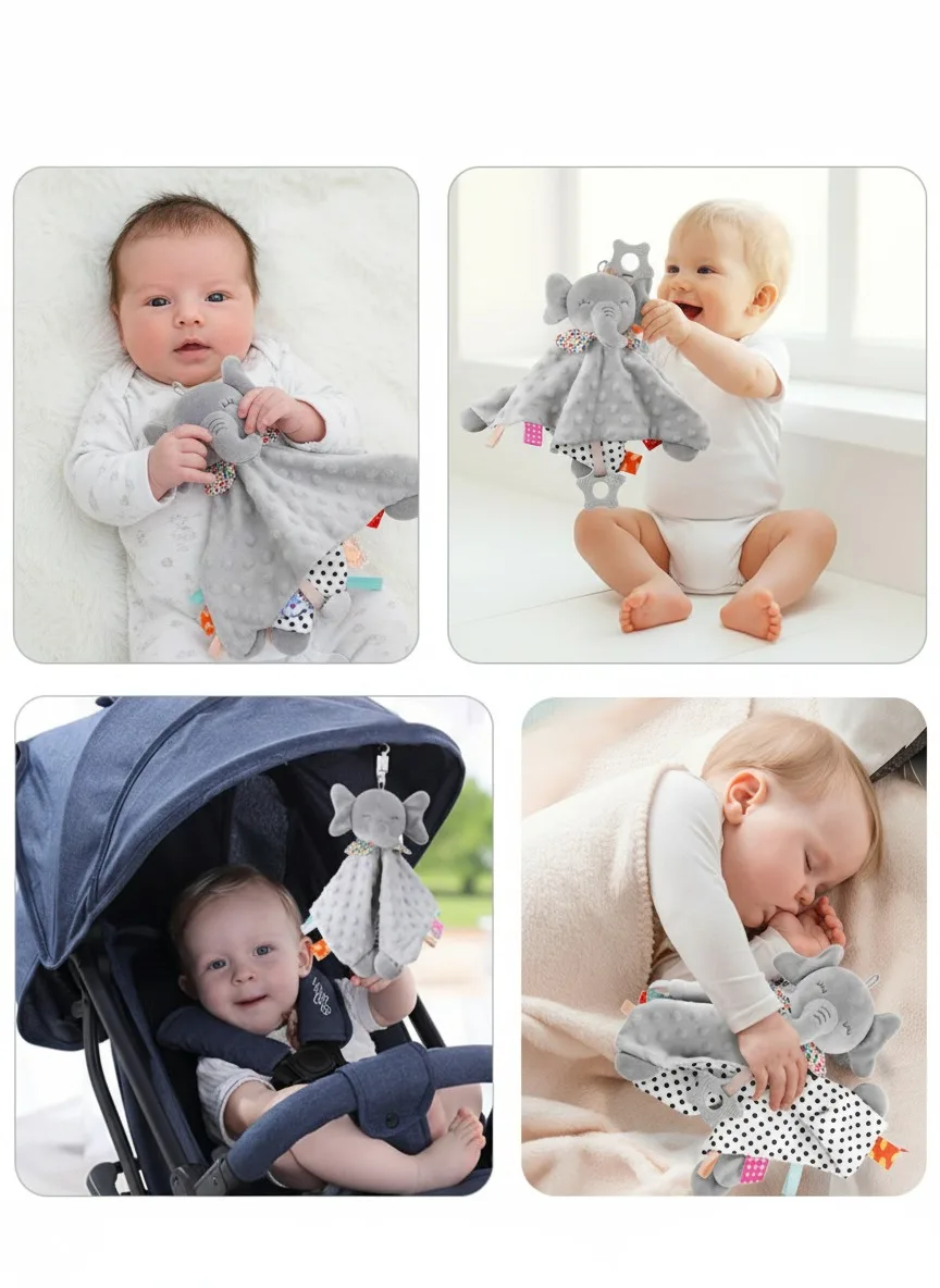 Coperta trapuntata per bambini Sweet Lovys Neonati Coperta di sicurezza per animali Lovey Cute Snuggle Coperta Peluche Tag Snuggler Coperta