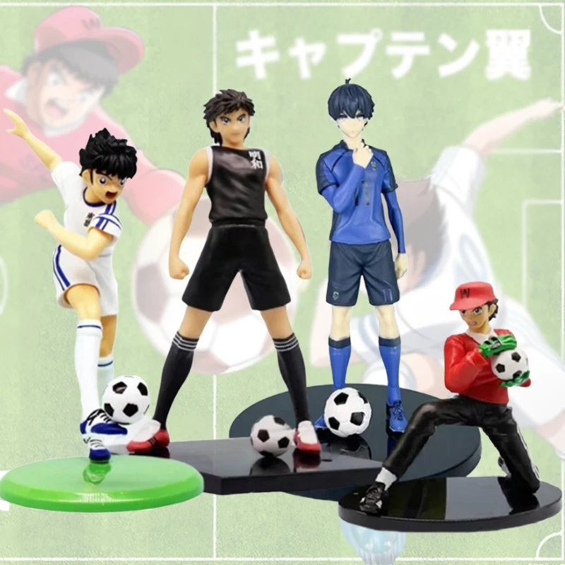 

Anime Blue Lock Isagi Yoichi Figure Football Boy Hyuga Figure Captain Tsubasa Ozora Tsubas Figurine Wakabayashi Doll PVC Toys
