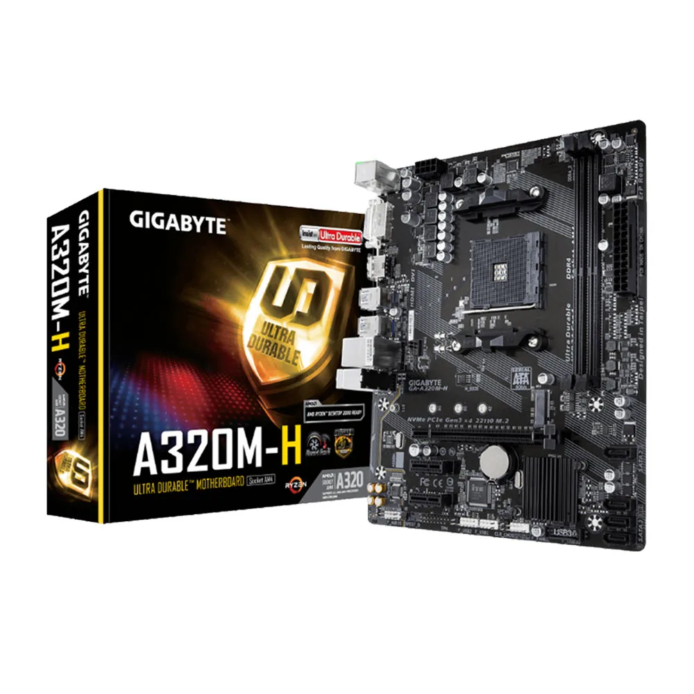 

NEW Gigabyte GA-A320M-H Original Motherboard AMD Socket LGA 1151 DDR4 USB3.0 SATA3.0 DVI+HDMI