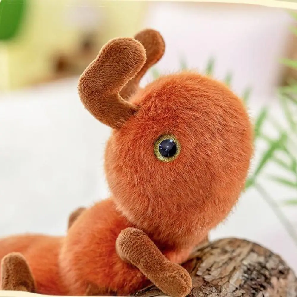 Juguetes de peluche de hormiga Lilttle de algodón PP, juguetes de peluche de animales realistas de 20cm, Animal relleno, muñeco de peluche de hormiga Kawaii, cumpleaños y Navidad