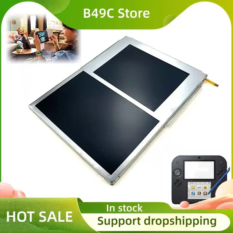 

B49C 1PCS New Top Bottom LCD Display Screen For Nintend 2DS Replacement Screen Accessories