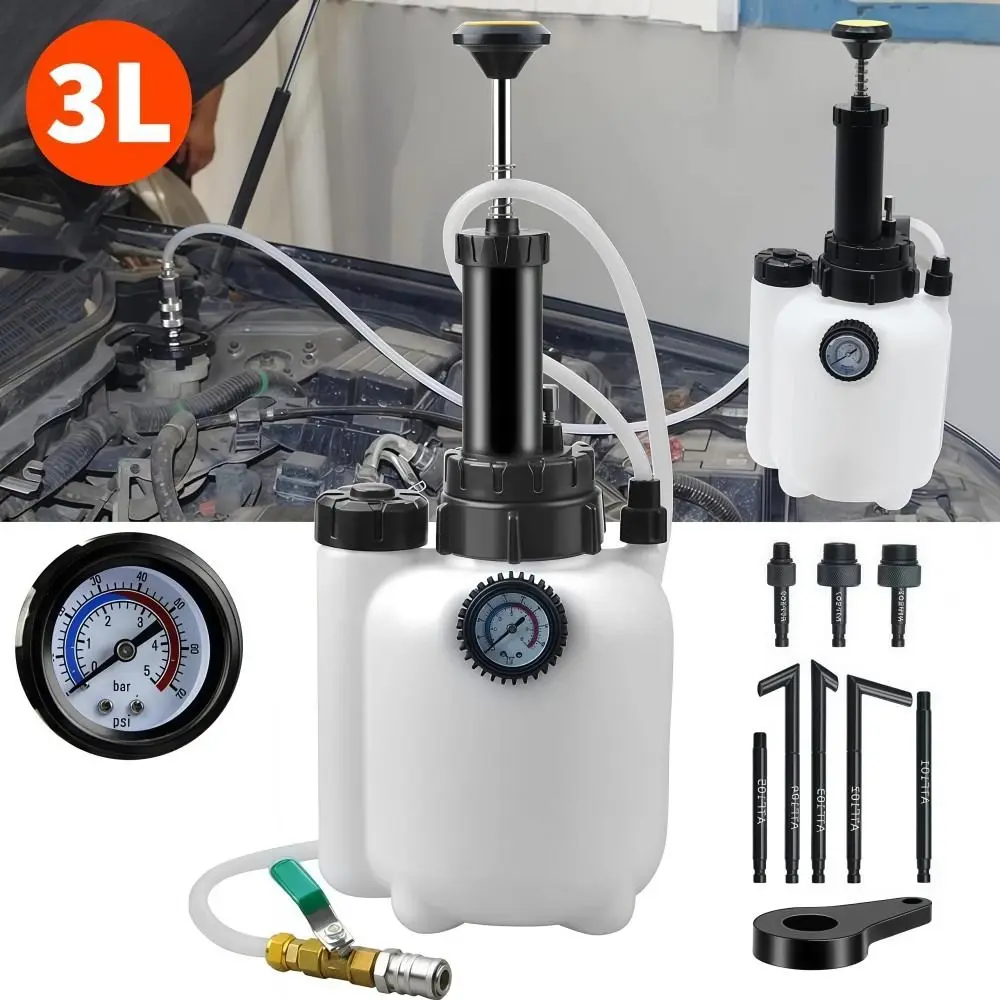 Met adapters 3L handgeschakelde vloeistofpomp drukpompen tijd besparen versnellingsbak olie vullen vulgereedschap professioneel