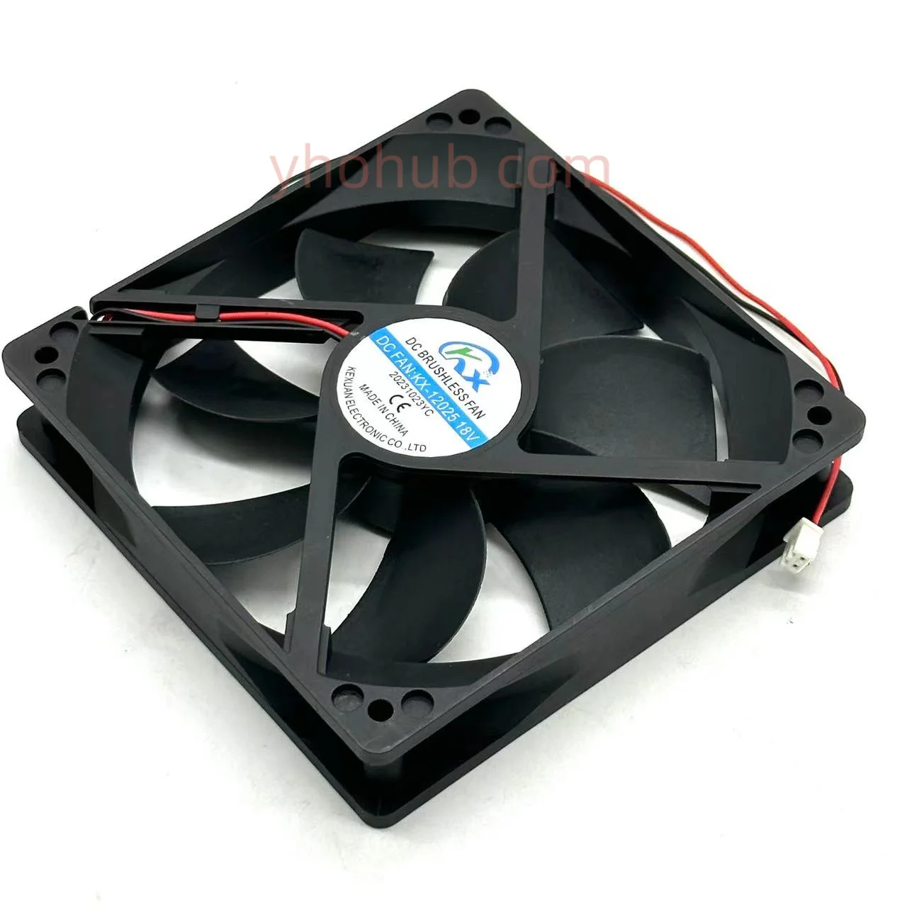 KX-12025 DC 18V 120x120x25mm 2-Wire Server Cooling Fan