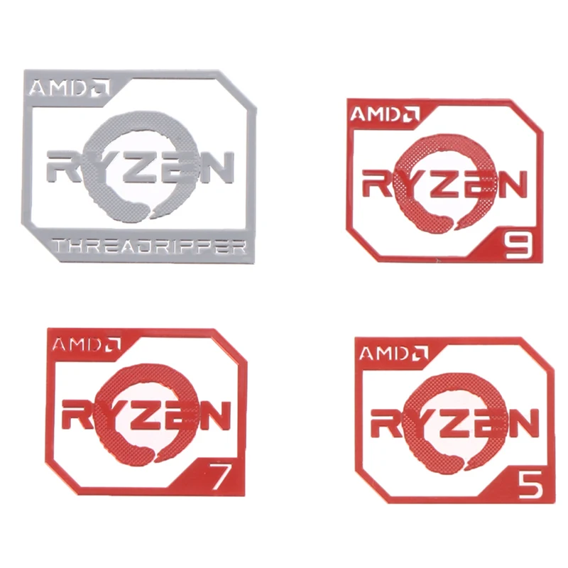 Pegatina de Metal Ruilong AMD Ryzen R9 R7 R5 R3 Vega, logotipo de escritorio para cuaderno, 1 unidad