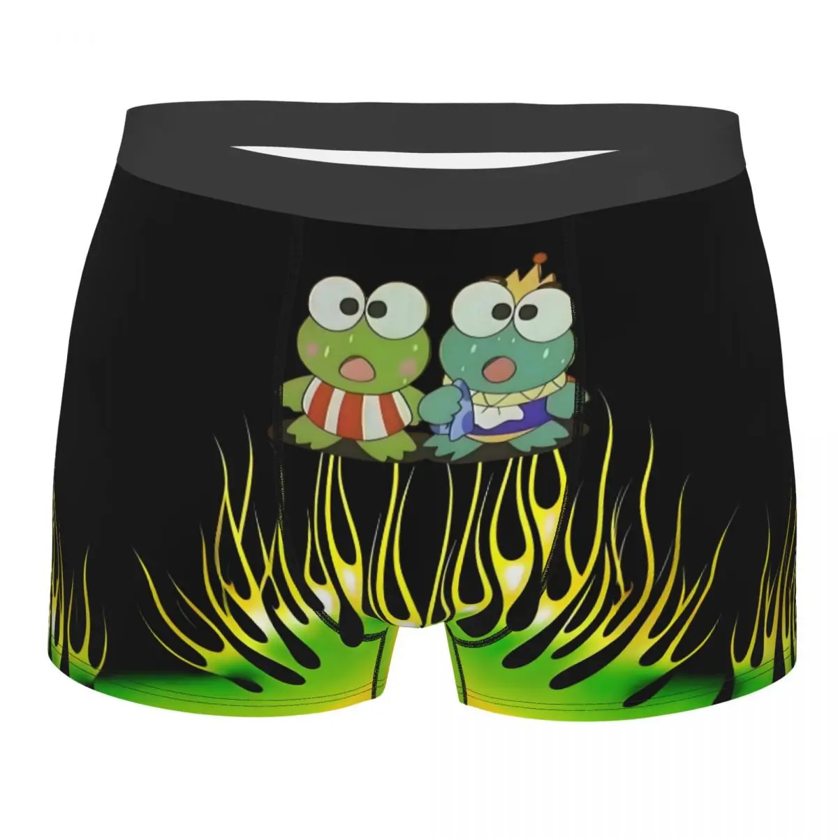 

Custom Sanrio Cartoon Keroppi Underwear Men Stretch Flame Frog Anime Cute Boxer Briefs Shorts Panties Soft Underpants For Male