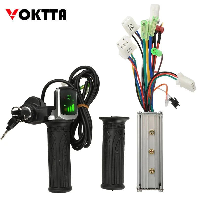 

350W 24V/36V/48V Motor Controller Lockable Twist Grip Sine Wave three-mode Controller For Electric Bicycles Scooters Skateboards