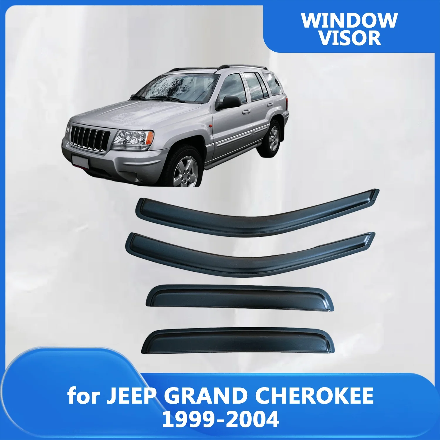 

Window Visor for JEEP GRAND CHEROKEE 1999 2000 2001 2002 2003 2004 Wind Deflectors Rain Guards Door Visor Vent