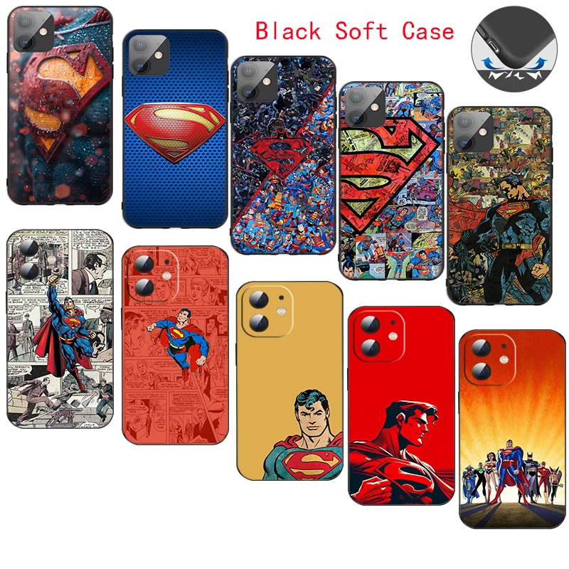 CR72 S-Superman Soft Silicone Case for iPhone 15 16Pro Max Plus  Cover