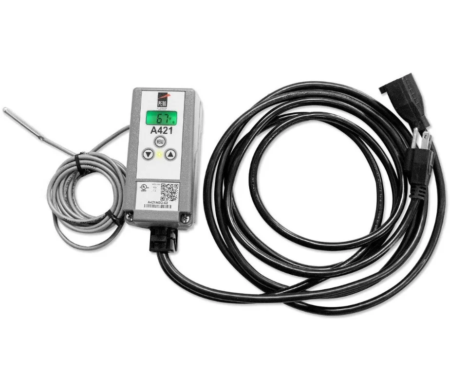 Johnson Controls A421 Series Electronic Temperature Control with Pre Wired Power Cord, -40 to 212 Degree F Temperature Range