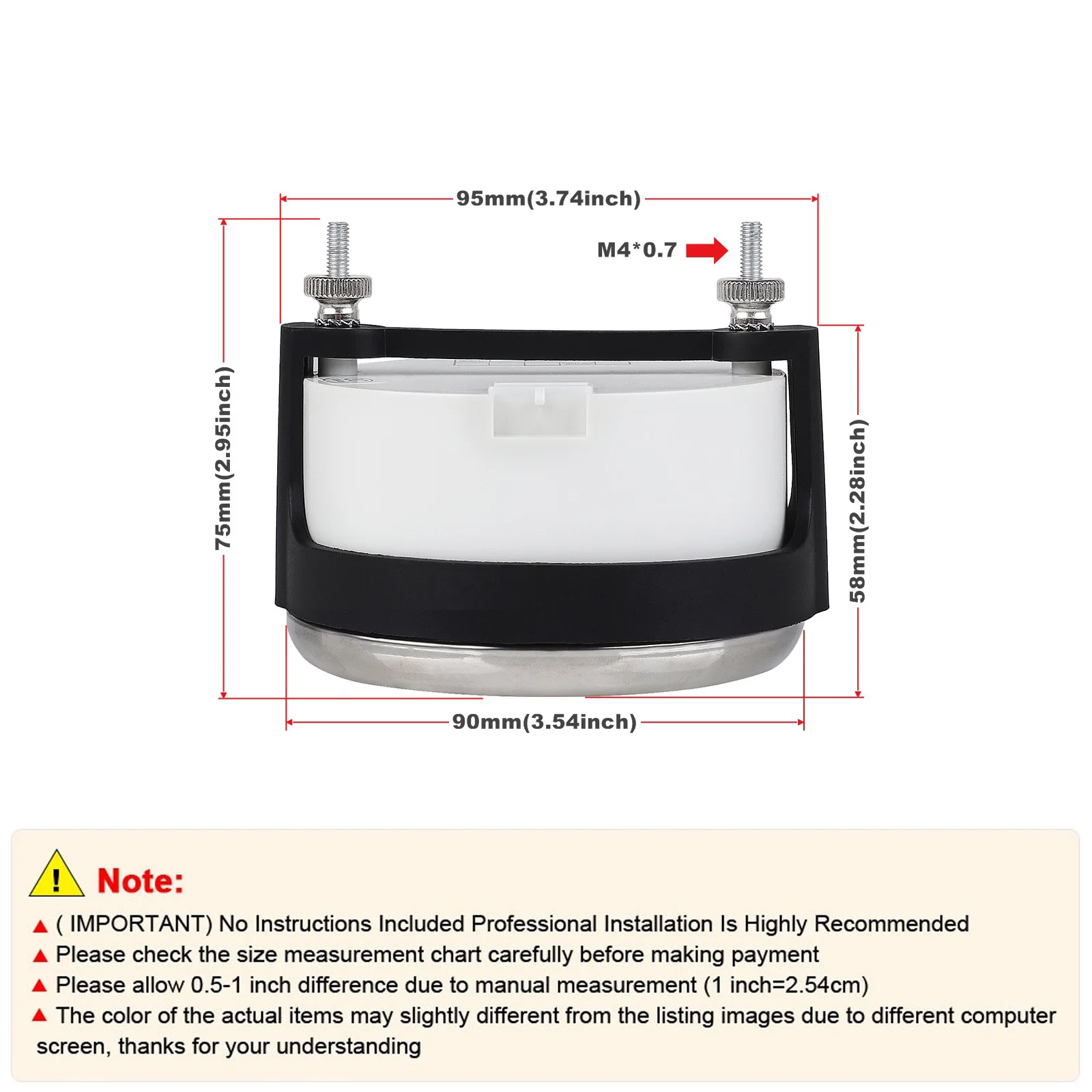 85mm 12v/24V 10 color background light LCD 2-in-1 display gasoline car tachometer diesel car tachometer speedometer universal