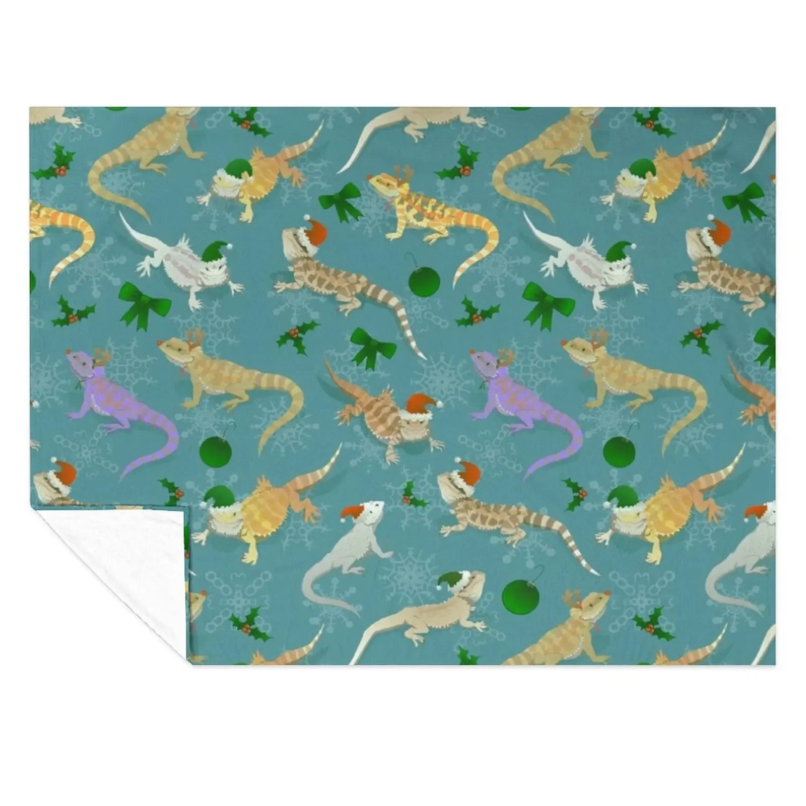 

Bearded Dragon Christmas Holiday Throw Blanket Single Blankets For Baby bed plaid Bed covers Blankets