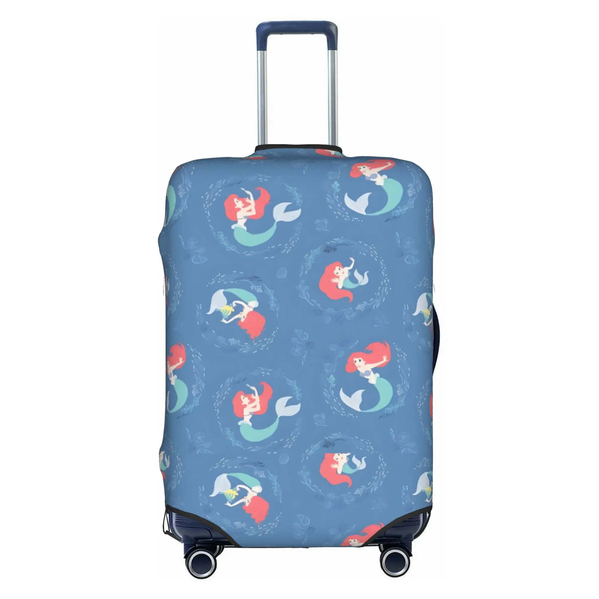 Custom Funny The Little Mermaid Luggage Cover Protector Elastic Animation Travel Suitcase Covers