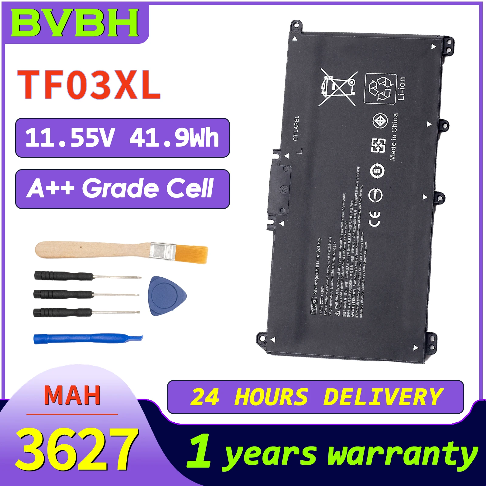 

BVBH TF03XL Laptop Battery 14-BK 14-CE For HP Pavilion 15-CS 15-CC PavilionTPN-Q207 fit