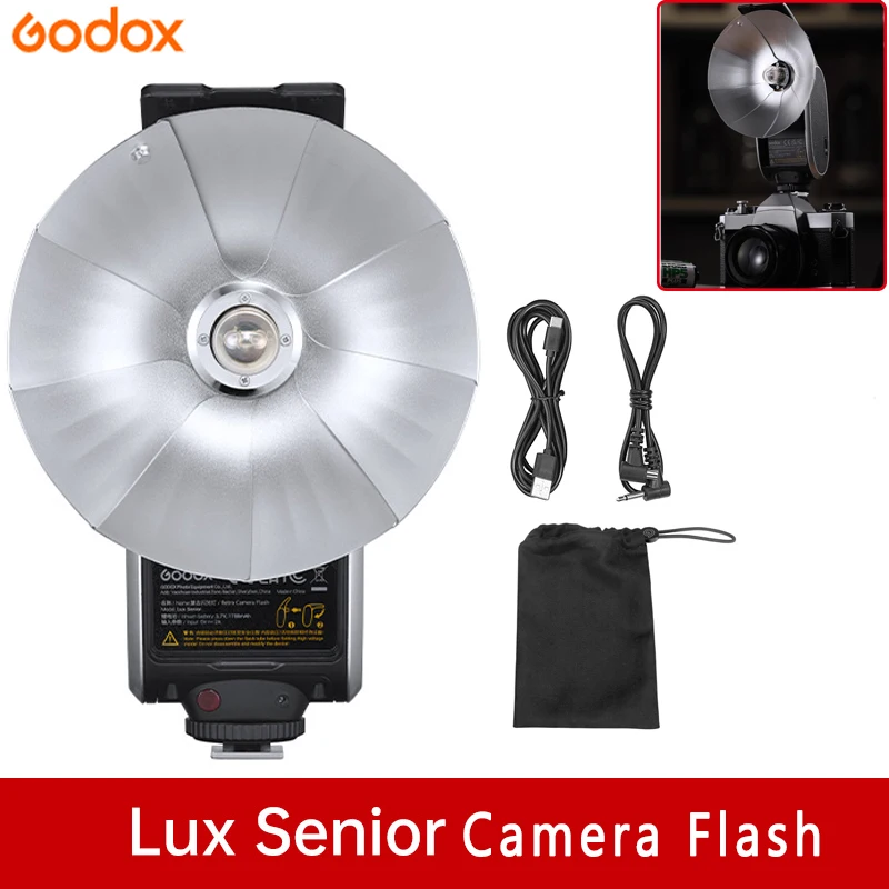 

Godox Lux Senior Camera Flash GN14 6000K±200K 7 Levels Flash Speedlite Trigger for Sony Canon Nikon Fujifilm Olympus Camera