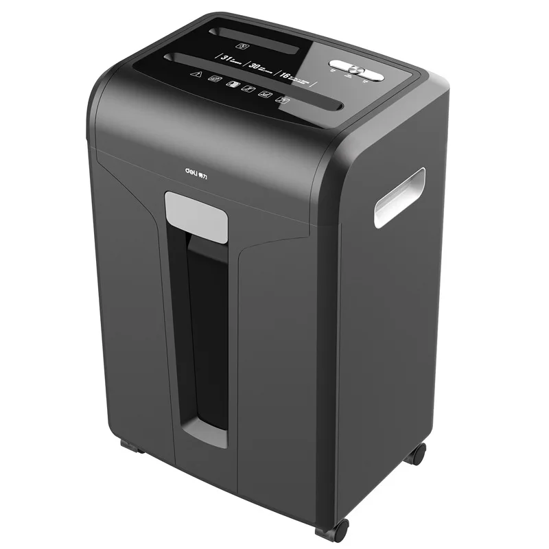

Office Paper Shredder 16-Paper Capacity Level 4 Confidentiality 31L Cartridge Manual Power Shredder CD Capability
