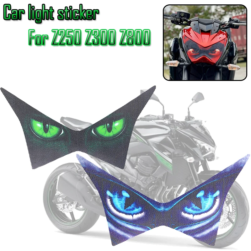 For kawasaki Z250 Z300 Z800 z 250 300 800 Motorcycle accessories headlight protection sticker headlights eye body sticker