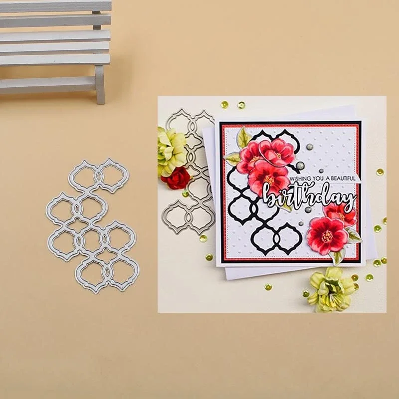 Wykrojniki metalowe z wydrążonymi koronkami szablony do Album do scrapbookingu DIY papier do albumu na zdjęcia karty dekoracyjne