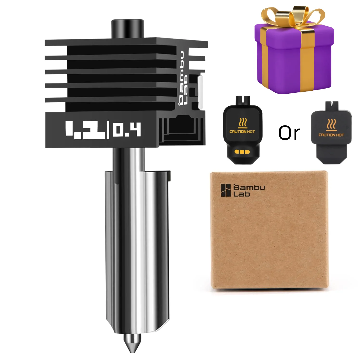 

Оригинальный сопло из закаленной нержавеющей стали Bambu Lab 0.2MM/0.4MM/0.6MM/0.8MM для 3D-принтеров P2S, X2D, H2D, H2S, H2C