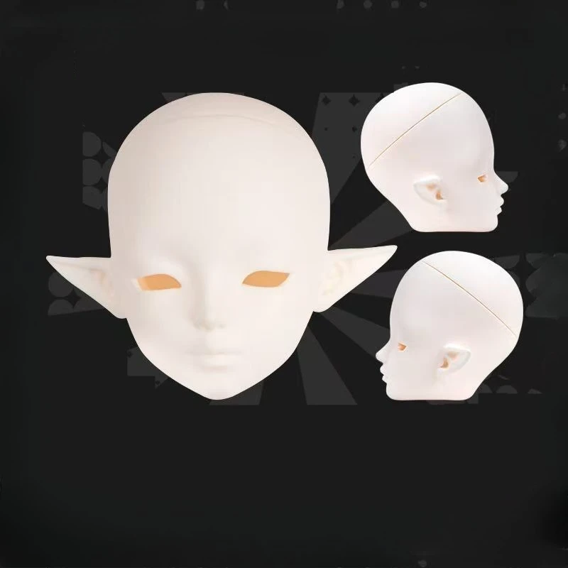 1/3 accesorios Bjd piel blanca 57cm cabeza de muñeca para niña sin maquillaje cabeza de elfo