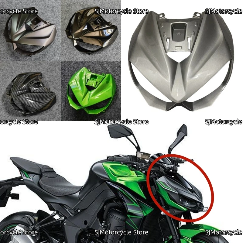

Передний верхний обтекатель мотоцикла, обтекатель фары, нос, подходит для Kawasaki Z1000 2014 2015 2016 2017 2018 2019 2020 2021-2023