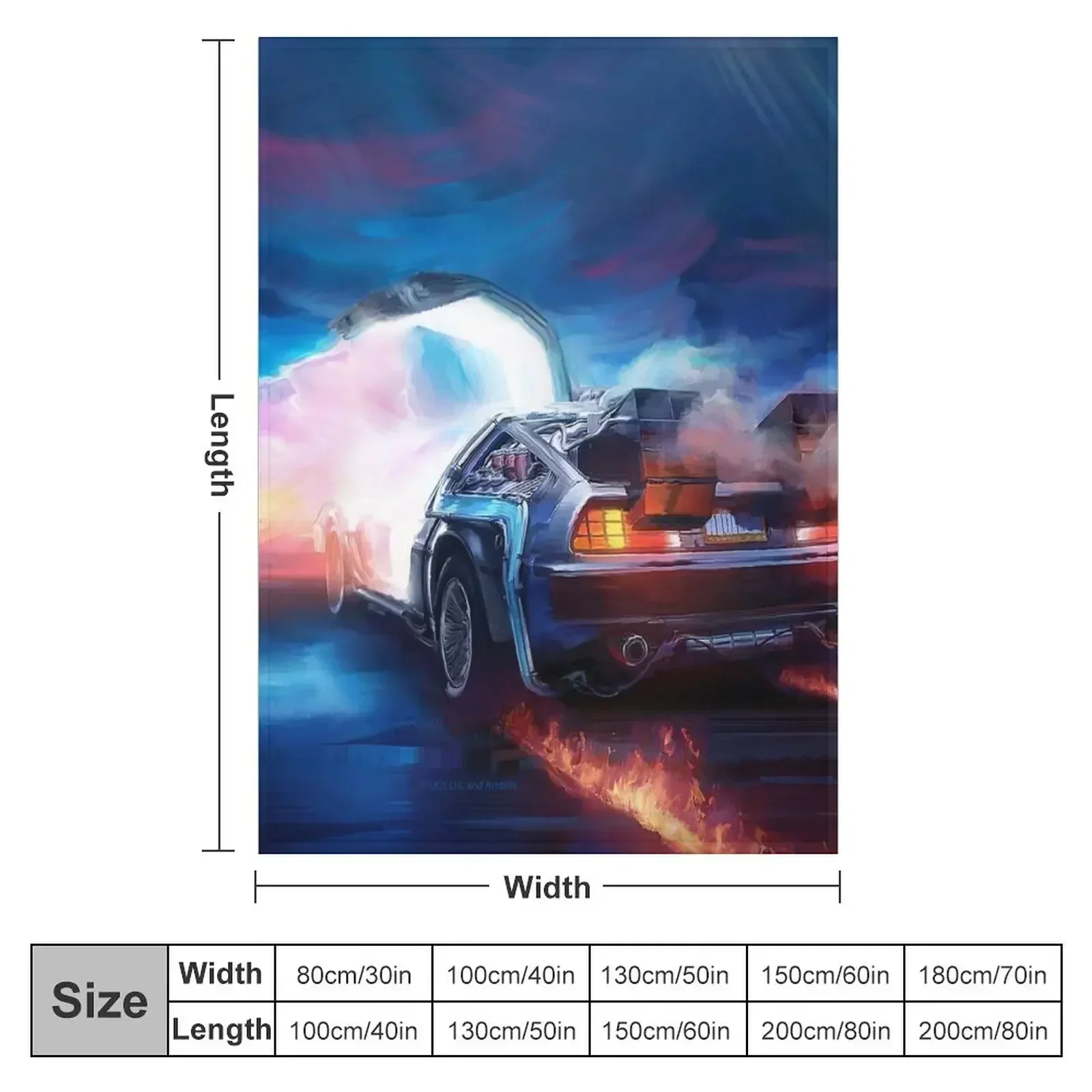 Back to the Future Delorean Time Machine Throw Blanket christmas gifts Custom Blankets