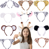 Cartoon Giraffe Tiger Lion Cow Headband Zoo Jungle Safari Animal Hair Hoop Dress Up Party Baby Shower Birthday Party Gifts