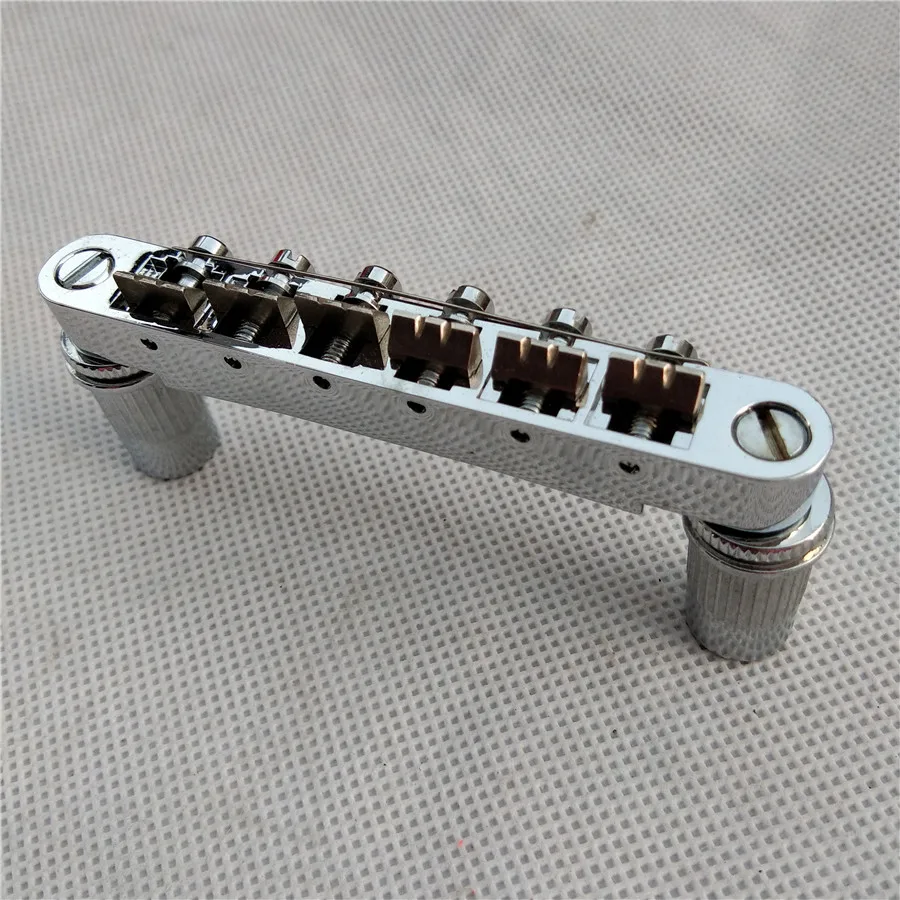 Chrome Korean Electric Guitar Tune-O-Master Bridge ,Tailpiece with Anchors and Studs for LP, SG Guitars, 12 Strings, BJH-106