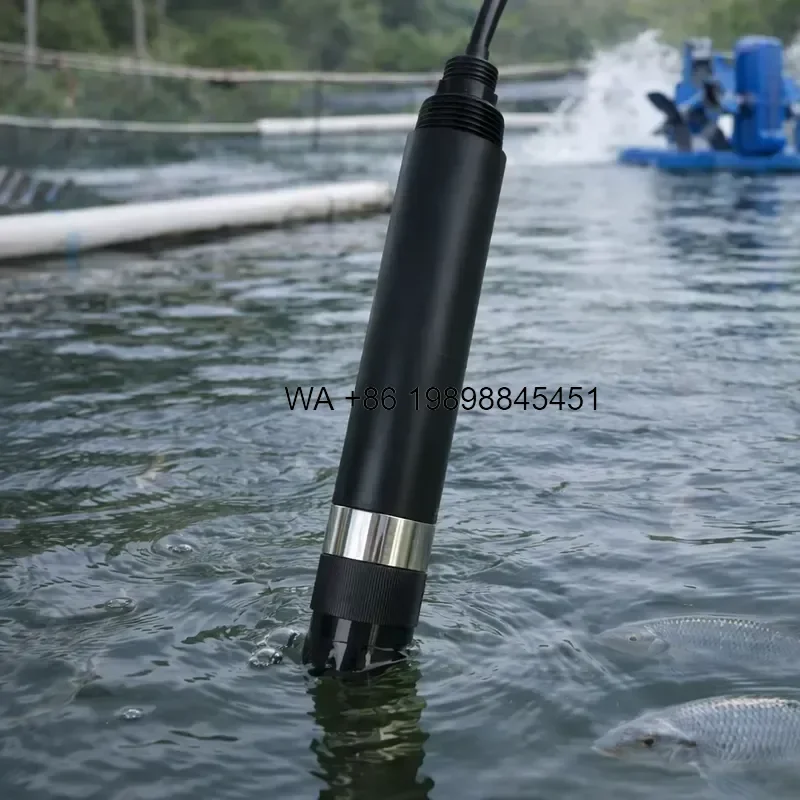 Wmwmnu Industrial Online Dissolved Oxygen DO Sensor RS485 for Water Quality Monitoring in Aquaculture and Hydroponics