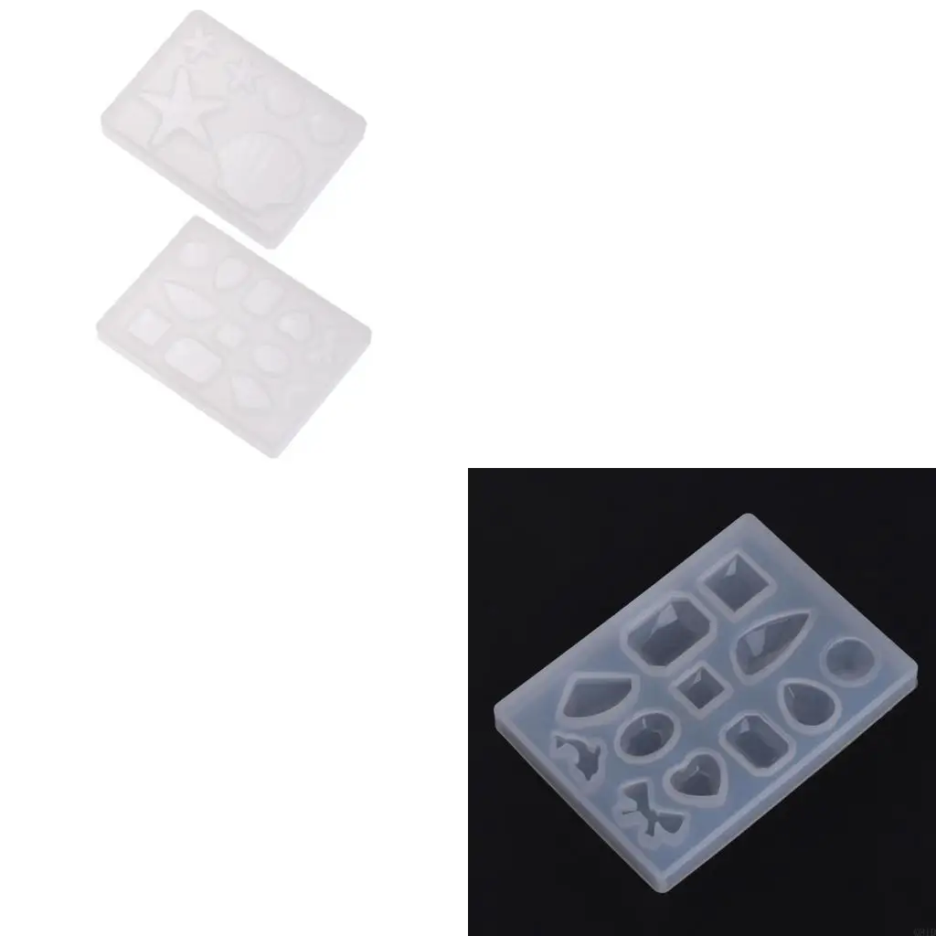  Silicone Mold Diamond for Shell Epoxy Resin DIY Jewelry Making Crafts Pendant