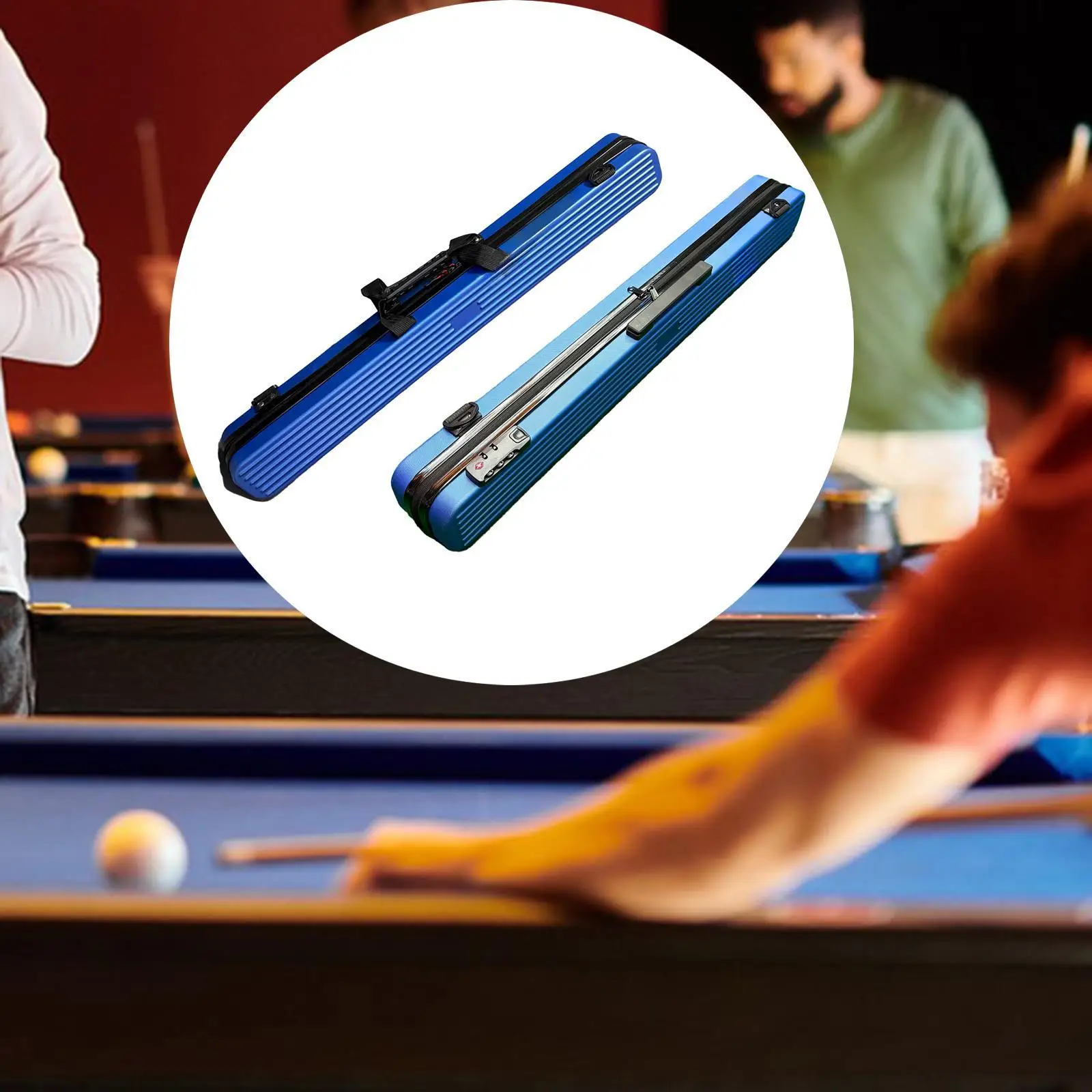 

Billiards Pool Cue Case Scratch Resistant Practical Container Dustproof Protective Billiard Sticks Carrying Case 1/2 Cue Case
