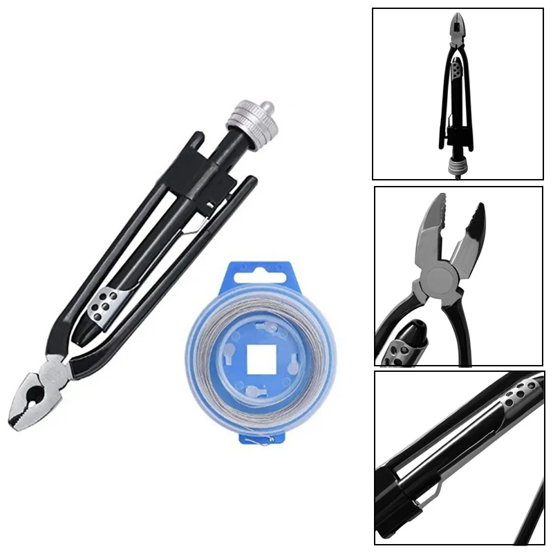 NEW-6Inch Aircraft Safety Wire Twisting Pliers Set Lock Twist Twister Tool / Roll 0.8Mm Stainless Steel Safety Lock Wire