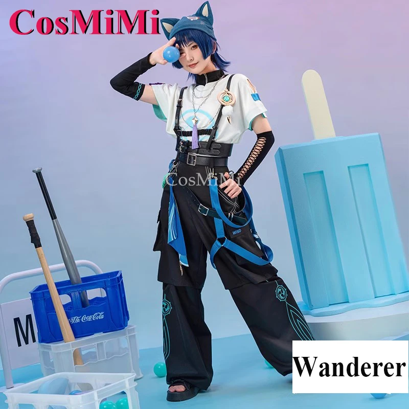 CosMiMi Wanderer/Scaramouche Cosplay Genshin Impact Costume Derivative Product Nifty Lovely Overalls Daily Wear Trendy Clothing