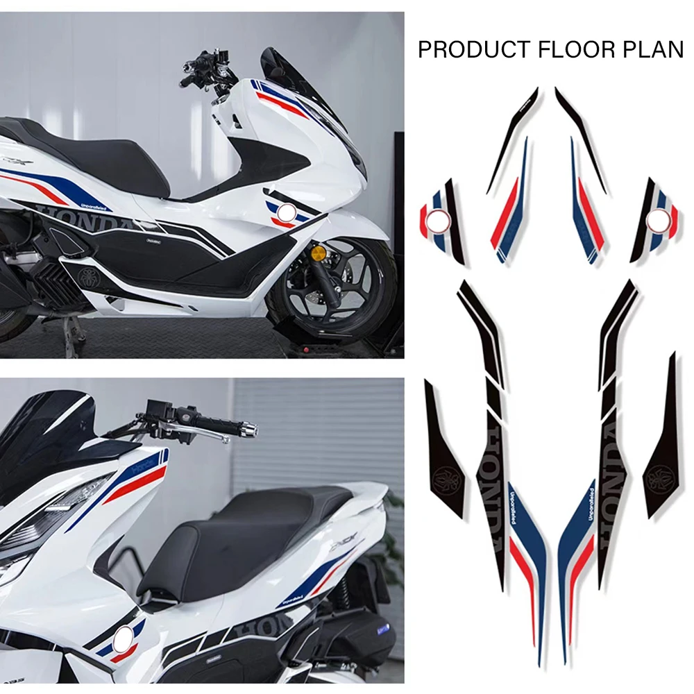 Motorfiets Stickers Tank Pad Protector Decals Accessoires Voor Honda PCX160 Pcx 160 2022 Nieuwe Versie Komt Hele Auto Decals