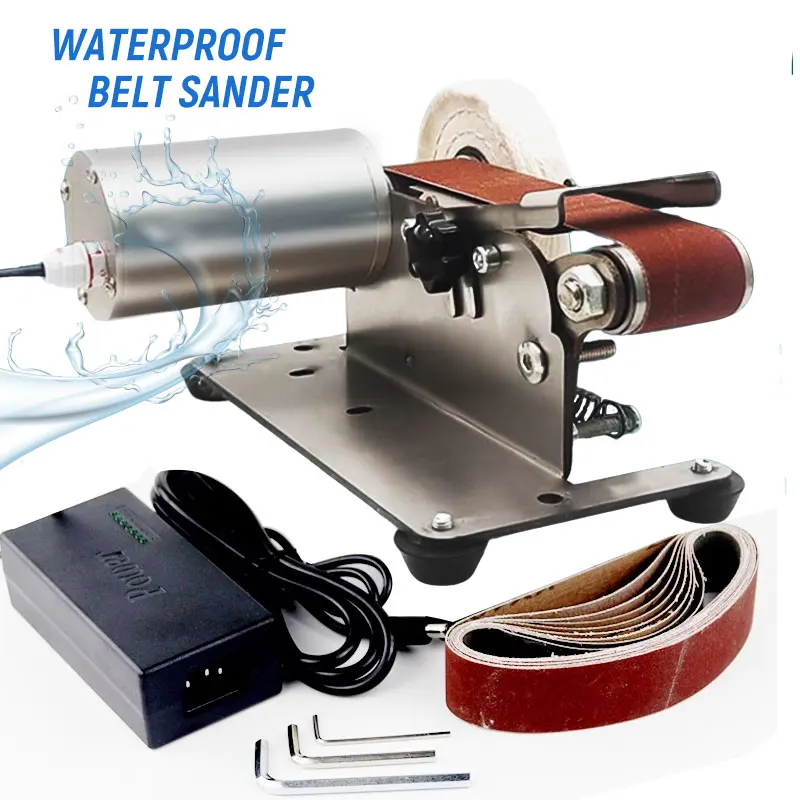 

Industrial Waterproof Belt Sander for Metal Polishing Wet Mini Belt Grinder Knife Sharpener - Water-Resistant Belt Grinder